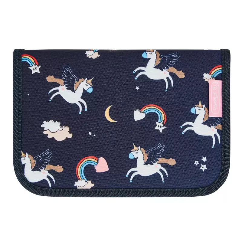 Herlitz Dreamy Unicorn Gevulde etui, 19-delig, marineblauw