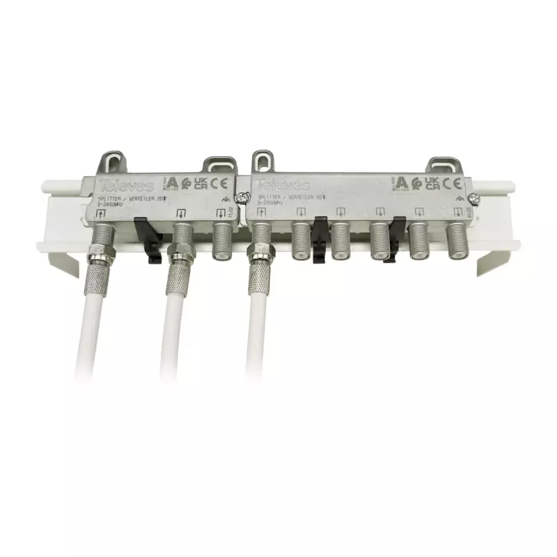 Videosplitter Televes 519508 zilver 10 stuks