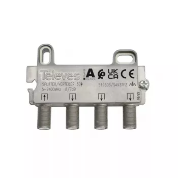 Kabelverdeler Televes 519503 roestvrij staal 5 - 2400 MHz