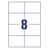Zelfklevend printeretiket Avery LR3427-10 wit A4 80 etiketten