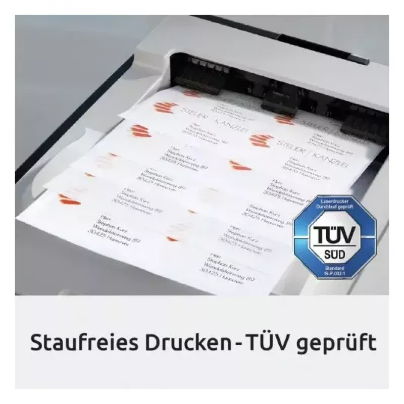 Zelfklevend printeretiket Avery LR3657-10 wit 2,54x4,85 cm 400 stuks