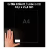 Zelfklevend printeretiket Avery LR3657-10 wit 2,54x4,85 cm 400 stuks