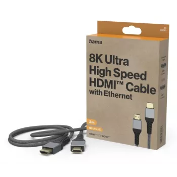 Hama 00305150 HDMI-kabel 2 m HDMI type A (standaard) zwart, grijs
