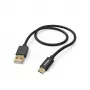 Hama stoffen USB-kabel USB 2.0 1,5 m USB A USB C zwart