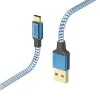 Hama Reflective USB-kabel USB 2.0 1,5 m USB A USB C blauw