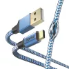 Hama Reflective USB-kabel USB 2.0 1,5 m USB A USB C blauw