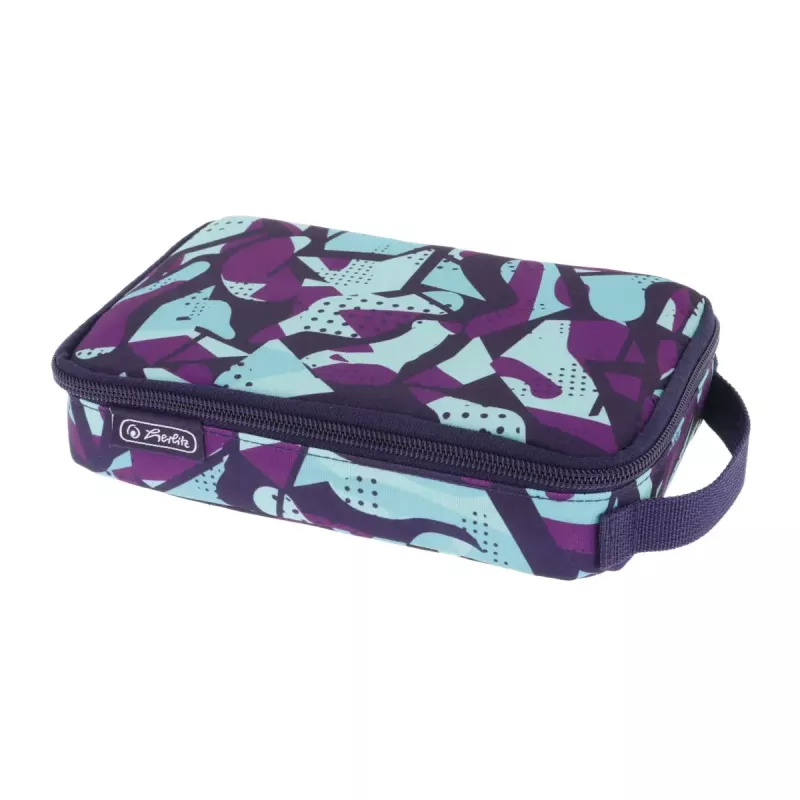 Pennenzak Herlitz 2 Go CamoPurple polyester blauw paars 210x130x60mm