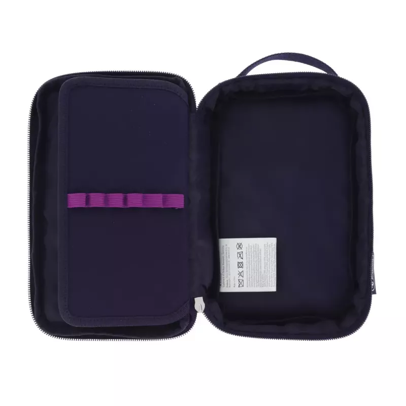 Pennenzak Herlitz 2 Go CamoPurple polyester blauw paars 210x130x60mm