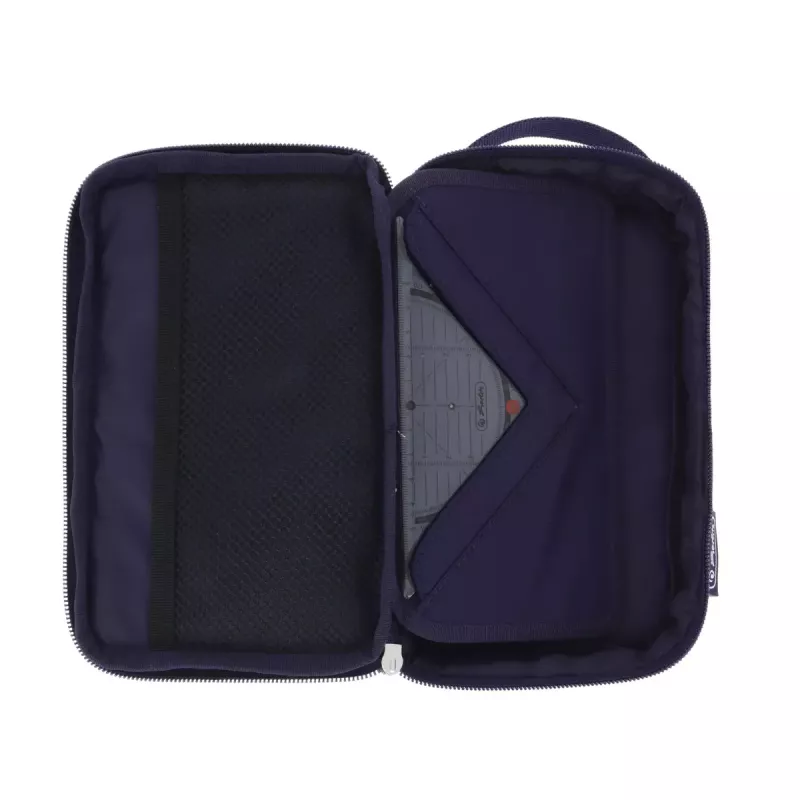 Pennenzak Herlitz 2 Go CamoPurple polyester blauw paars 210x130x60mm