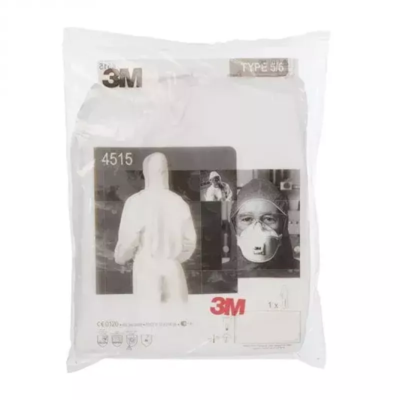Beschermingspak 3M 4515 wit 3XL SMS-materiaal volwassenen