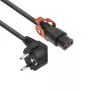 ACT netkabel CEE 7/7 stekker (haaks) - C13 IEC Lock+ zwart 2 m, EL332S, 5-pack