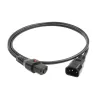 ACT stroomkabel C13 IEC Lock - C14 zwart 2 m, PC1021, 5-pack
