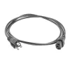 ACT Powercord USA stekker - C13 IEC Lock zwart 2 m, PC1063, 5-pack