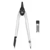 Herlitz 8710006 passer-set in etui, 2-delig, 110 mm, zwart