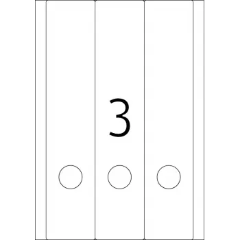 Aktenetiketten HERMA A4 61x297 mm wit papier mat ondoorzichtig 75 stuks