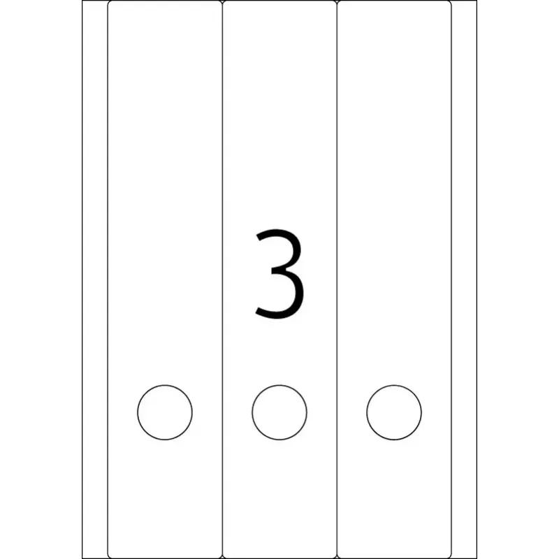 Aktenetiketten HERMA A4 61x297 mm wit papier mat ondoorzichtig 75 stuks