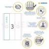 Hangmapetiketten HERMA 5167 A4 63x297 mm wit papier mat ondoorzichtig 75 stuks