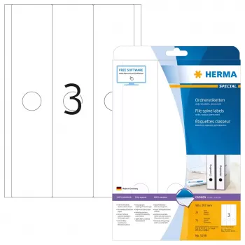 Aktenetiketten HERMA 5159 A4 59x297 mm wit papier mat ondoorzichtig