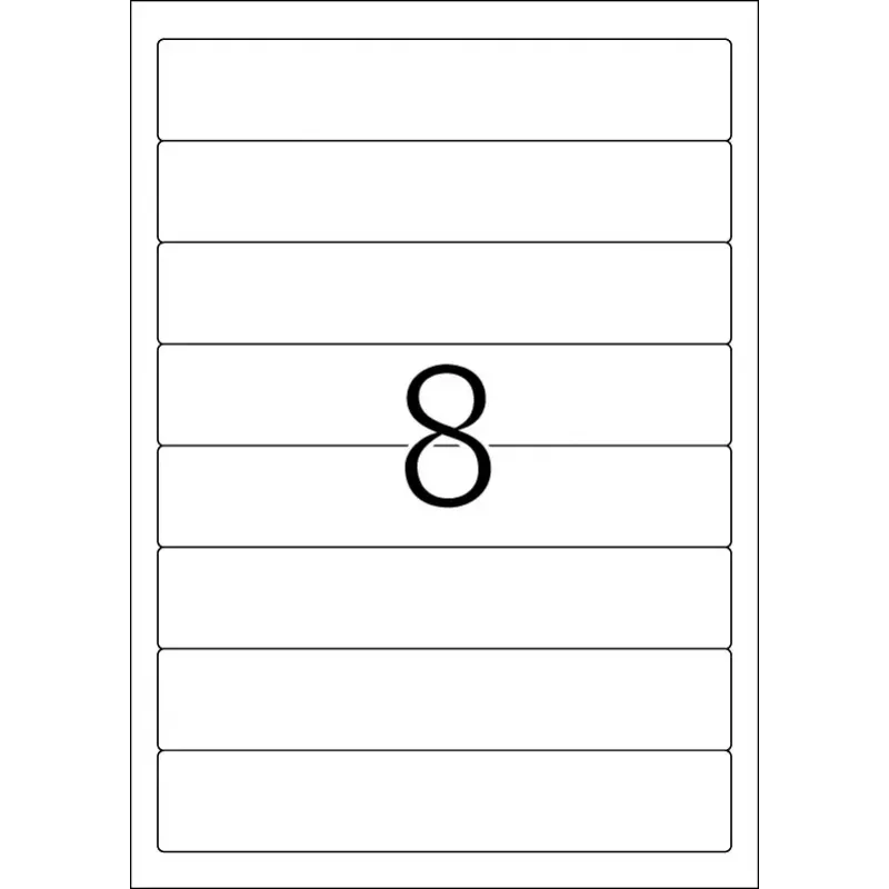 HERMA rugetiketten A4 192x34 mm wit papier mat ondoorzichtig 200 stuks