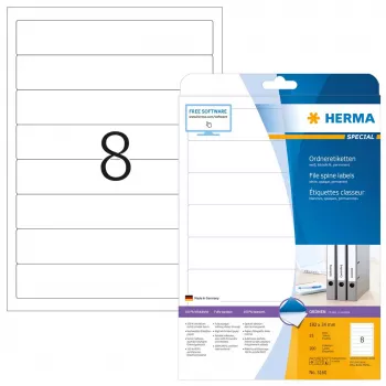 HERMA rugetiketten A4 192x34 mm wit papier mat ondoorzichtig 200 stuks