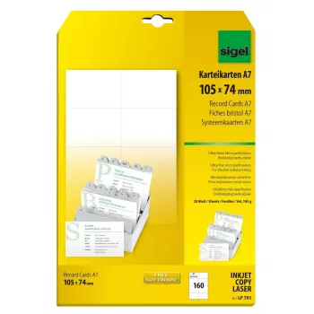 Niet-hechtend etiket Sigel LP701 160 stuks wit rechthoek