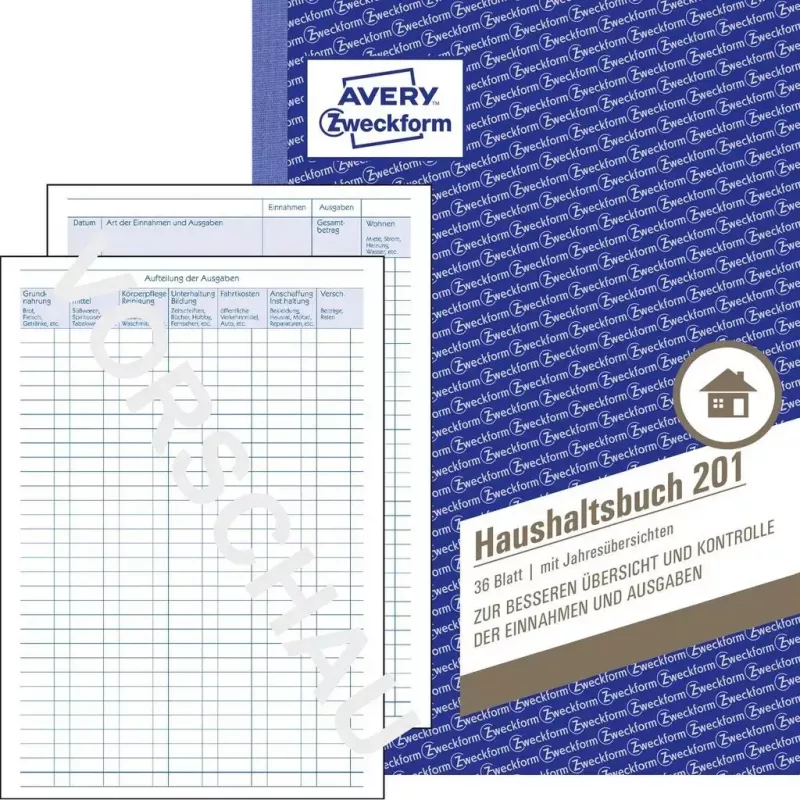 Boekhoudformulier/-boek AVERY 201 A5 36 pagina's