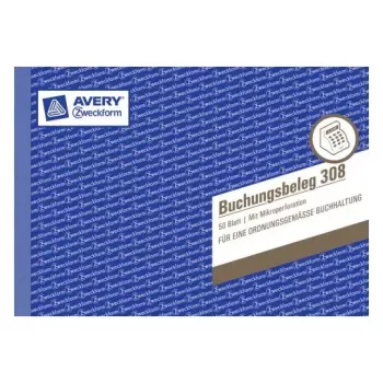 Administratieboek Avery 308 blauw wit