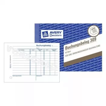 Administratieboek Avery 309 blauw wit