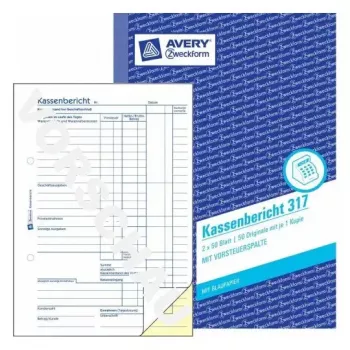 Administratieboek Avery 317 blauw wit