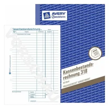 Administratieboek Avery 318 blauw-wit