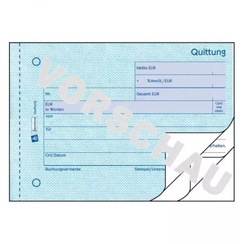 Avery Zweckform 333 Kwitantieboek (Quittung), btw afzonderlijk vermeld