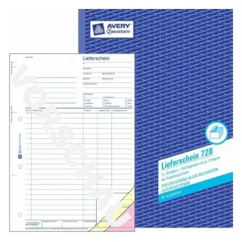 Administratieboek Avery 728 blauw veelkleurig wit
