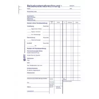 Avery Zweckform 743 Reiskostenformulierenboek, A5, 50 vel