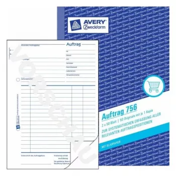 Administratieboek Avery 756 blauw wit