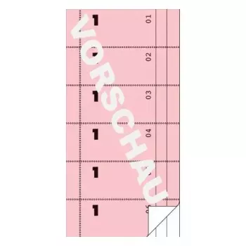 Avery Zweckform 831 Obersblok (Bonbuch), 105 x 198 mm, roze, 2 x 50 vel