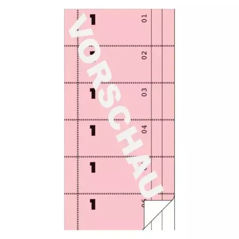 Avery Zweckform 831 Obersblok (Bonbuch), 105 x 198 mm, roze, 2 x 50 vel