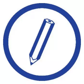 Schrift A5 Avery 904 50 blad blauw wit