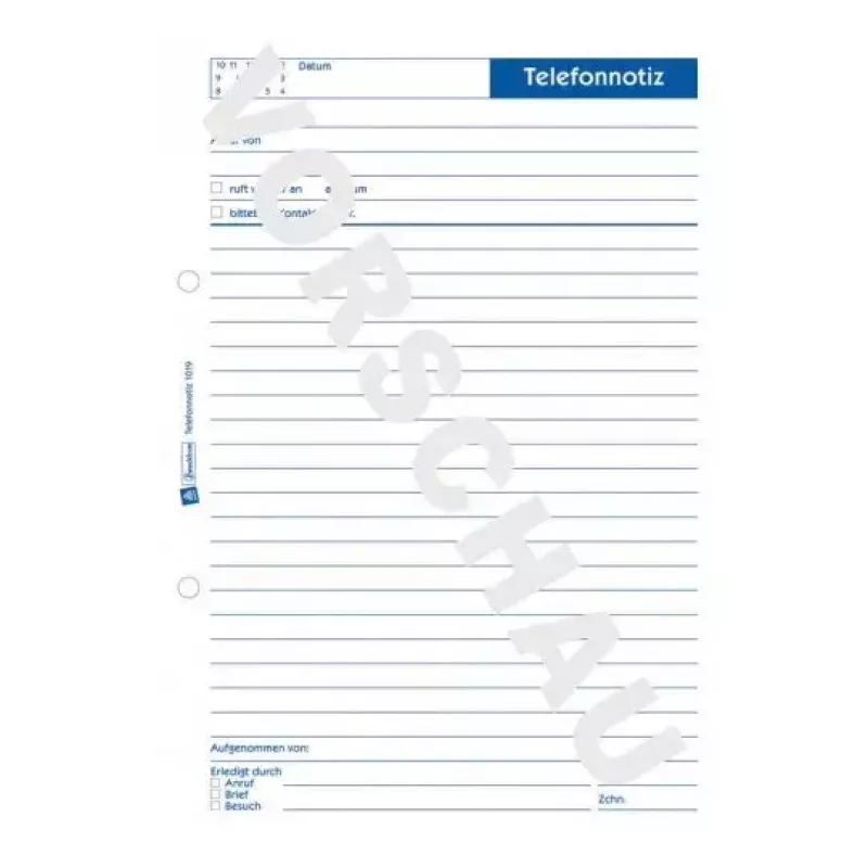 Avery Zweckform 1019 Telefoonnotitieboek, A5, 50 vel