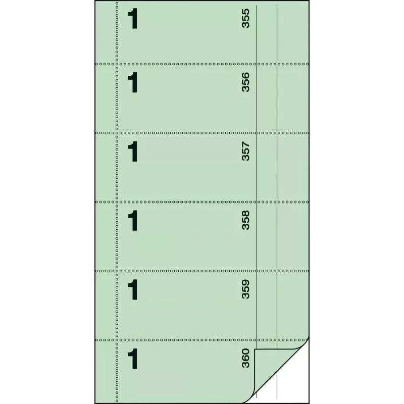 Sigel BO001 Bestelblok, Ober nr. 1, lichtgroen, 105 x 200 mm, 360 afscheurbare vellen