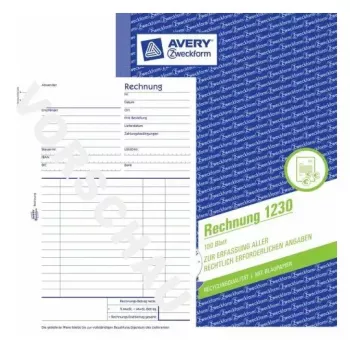 Administratieboek Avery 1230 blauw wit