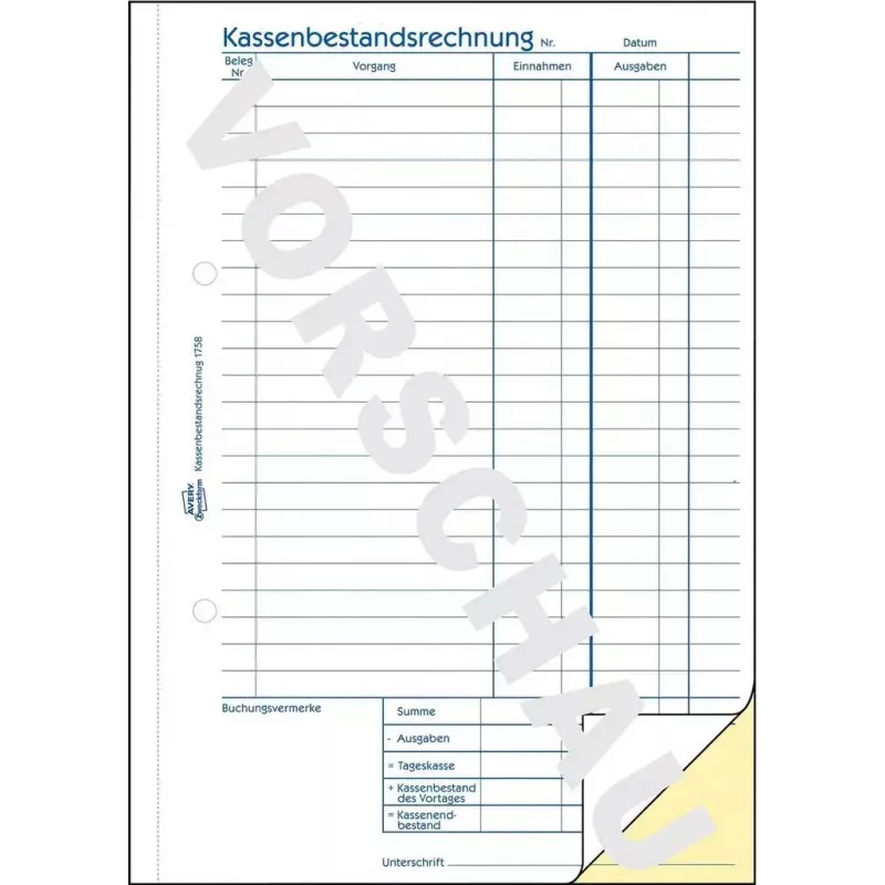 Boekhoudformulierboek A5 Avery 1758