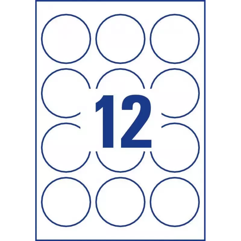 Zelfklevend etiket rond AVERY L7104REV-25