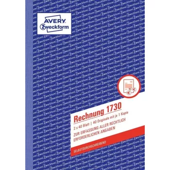 Boekhoudformulierboek AVERY 1730-5 A5 40 pagina's
