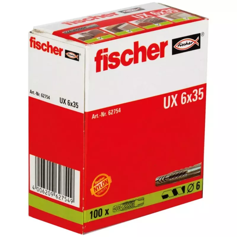 Wandplug Fischer 62754 schroefplug 35 mm