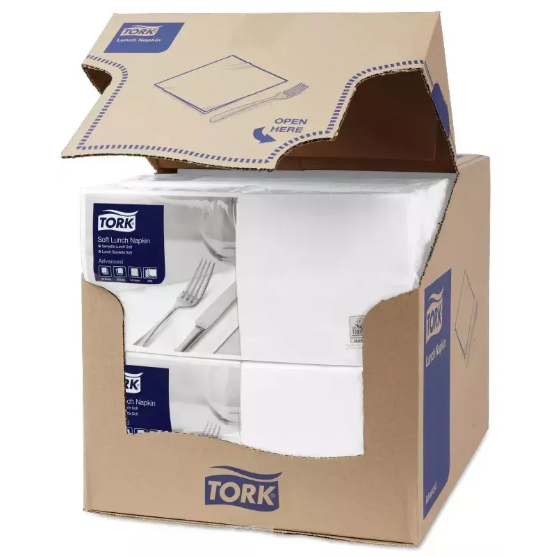 Papieren servetten Tork 477414 wit 150 stuks
