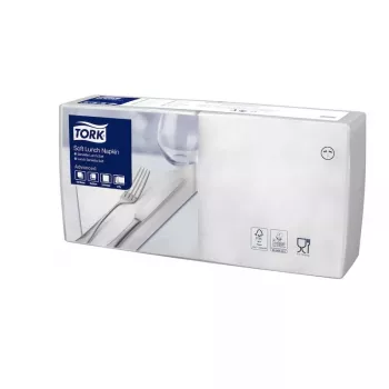 Papieren servetten Tork 477414 wit 150 stuks