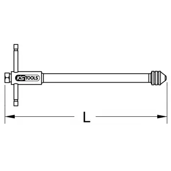 KS Tools 331.0665 omschakelbare ratel-taphouder, M5-M12