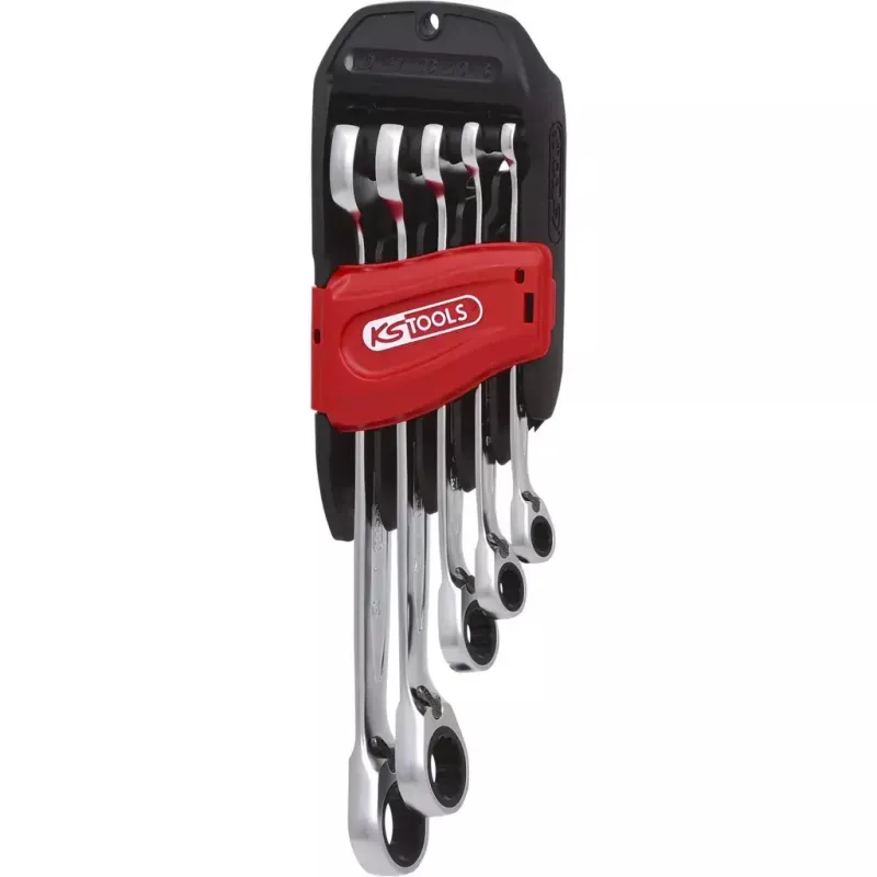KS Tools GEARplus 503.4605 Omschakelbare ratel-ringsteeksleutelset, 5 stuks, 8-19 mm