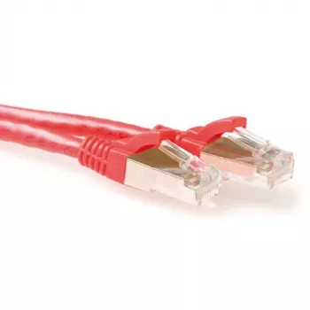 ACT Rood 30 meter LSZH SFTP CAT6A patchkabel zonder rastnagel met RJ45-stekkers