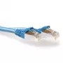 ACT Blauw 0,5 meter LSZH SFTP CAT6A patchkabel met rastnasbescherming en RJ45-stekkers